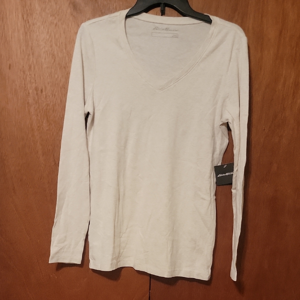 Eddie Bauer Cream Crew Neck Tee